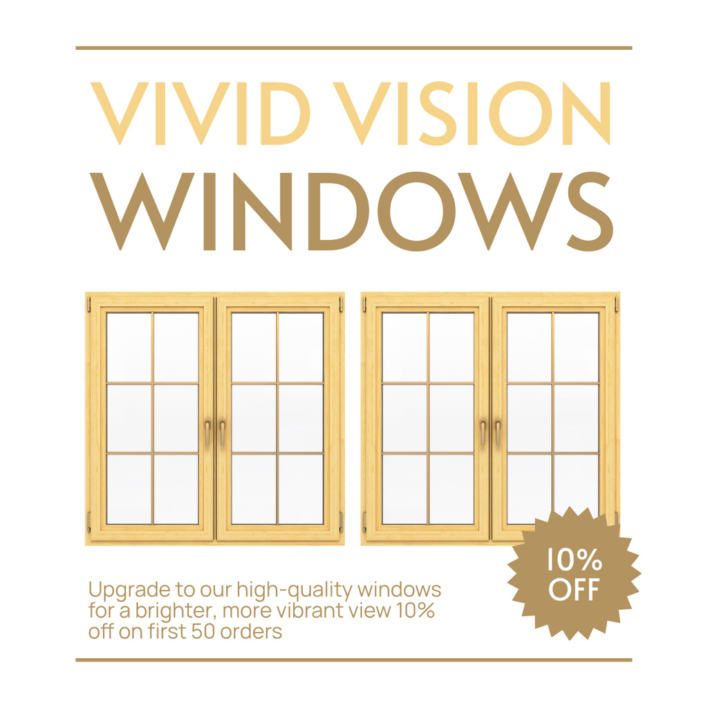 Modèle de visuel Special Offer of Discount on New Windows - Instagram