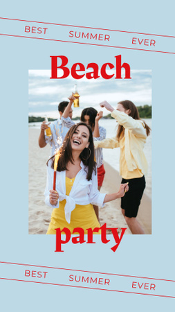 Summer beach party Instagram Story Design Template