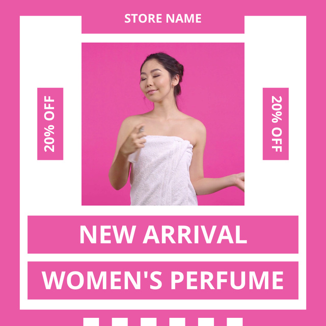 Modèle de visuel New Arrival of Women's Perfumes - Animated Post