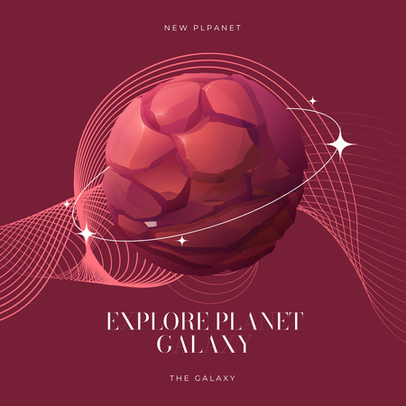 Designvorlage Explore New Planet für Instagram