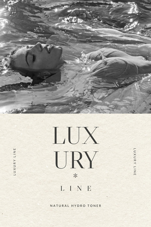 Platilla de diseño Beauty Ad with Young Woman in Water Pinterest