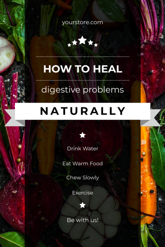 Plantilla de diseño de Healthy Nutrition Tips with Raw Vegetables and Fruits Flyer 4x6in 