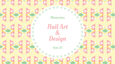 Nail Art Masterclass Announcement FB event cover Πρότυπο σχεδίασης