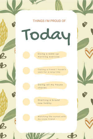 Designvorlage Checkliste für den Tag, auf den man stolz sein kann für Pinterest