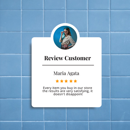 Customer Review about Store Instagram Šablona návrhu
