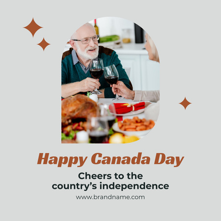 People Celebrating Canada Day Instagram Design Template