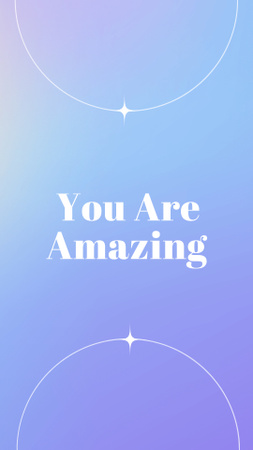 You Are Amazing Quote in Blue Instagram Story Πρότυπο σχεδίασης