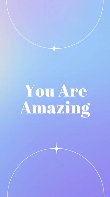 You Are Amazing Quote in Blue Instagram Story – шаблон для дизайна