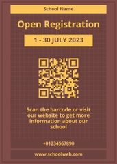 Admission Announcement with Illustration of School