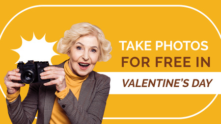 Modèle de visuel Offre de photos gratuites pour la Saint-Valentin - Youtube Thumbnail