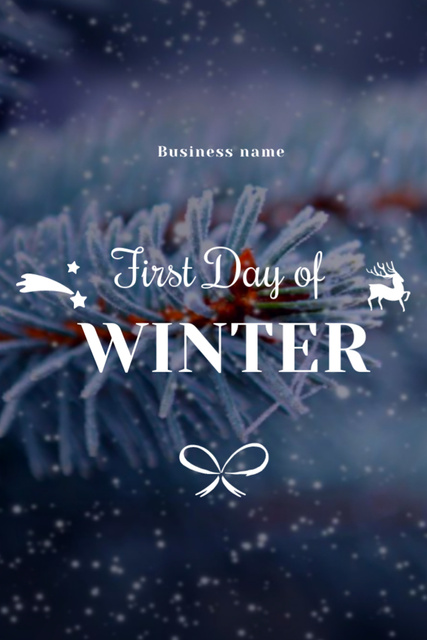 First Day Of Winter Greeting Postcard 4x6in Vertical Modelo de Design