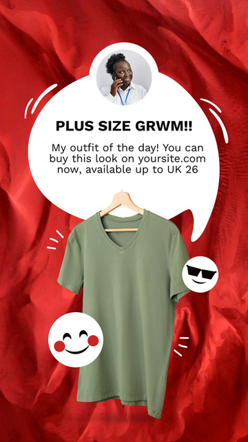 Ad of Plus Size Clothing Instagram Story tervezősablon