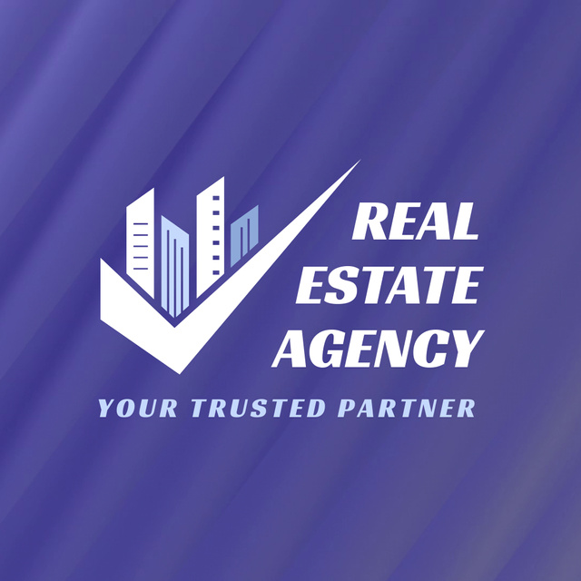 Modern Real Estate Agency Promotion Animated Logo Πρότυπο σχεδίασης