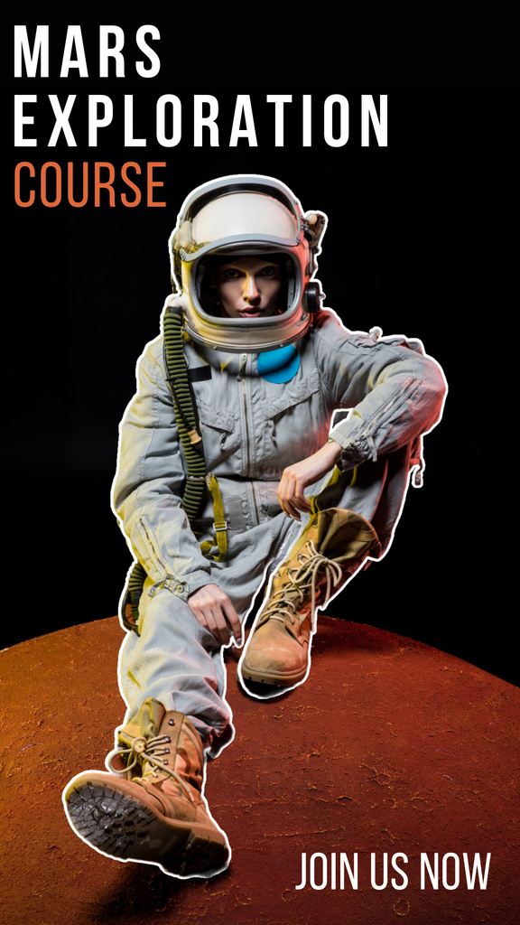 Mars Exploration Course Announcement Instagram Storyデザインテンプレート