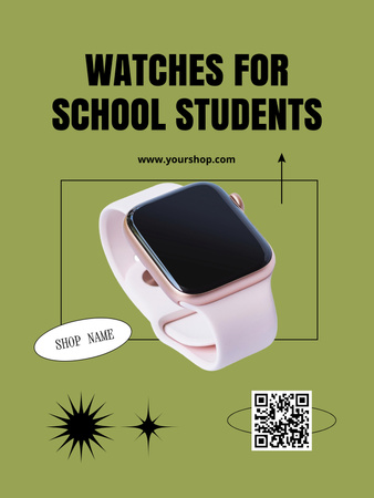 Watches for Students Offer Poster US Design Template