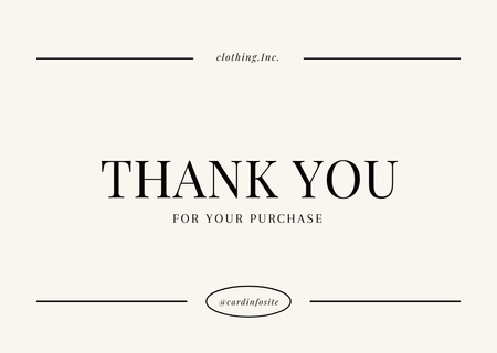 Thankful Phrase wite Card Design Template