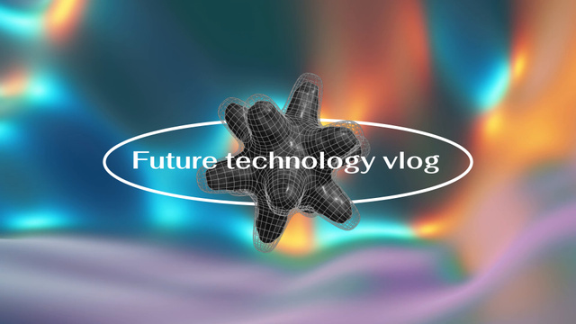 Plantilla de diseño de Future Tech Vlog With Dynamic Abstraction YouTube intro 