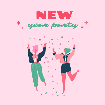 New Year Party Announcement Instagram – шаблон для дизайну