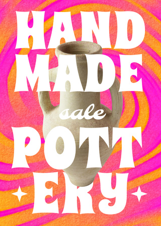 Handmade Pottery Promotion with Clay Pot Flyer A6 Tasarım Şablonu