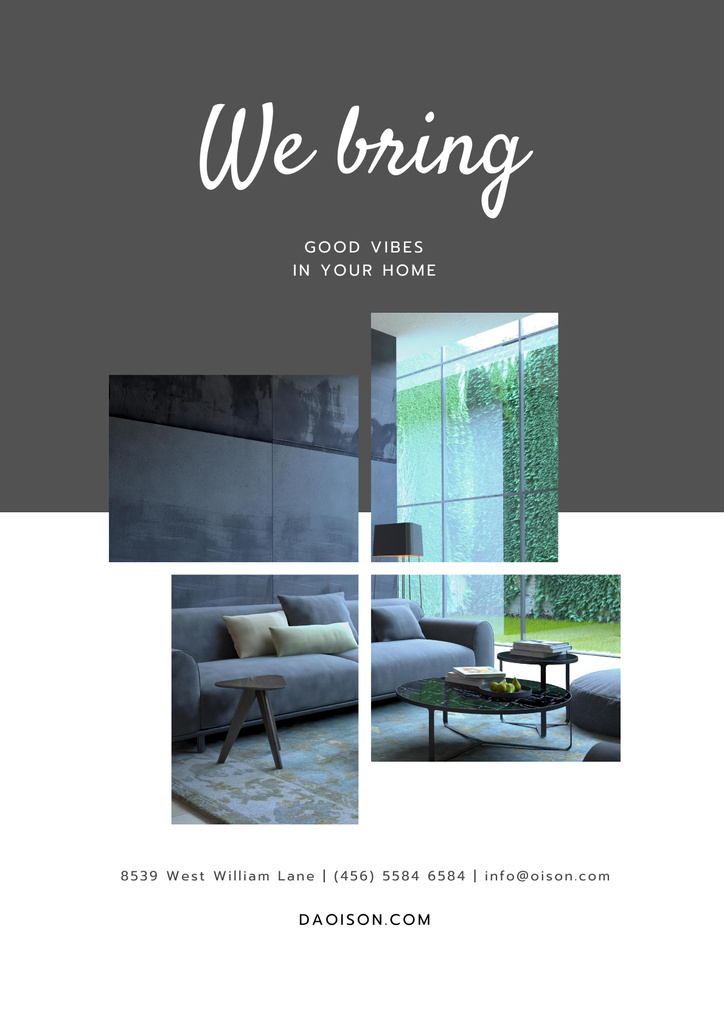 Furniture Store Services Offer Poster Design Template