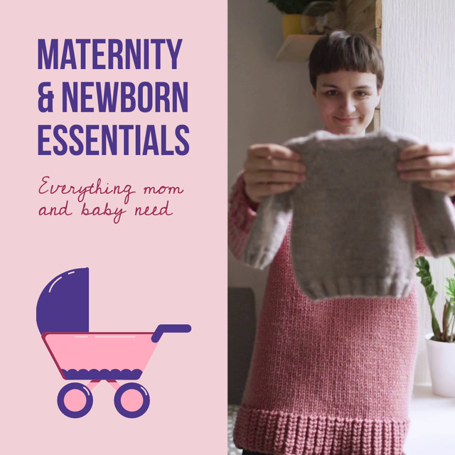 Big Sale Of Maternity And Newborn Essentials Offer Animated Postデザインテンプレート