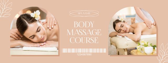 Body Massage Courses Offer Coupon Šablona návrhu