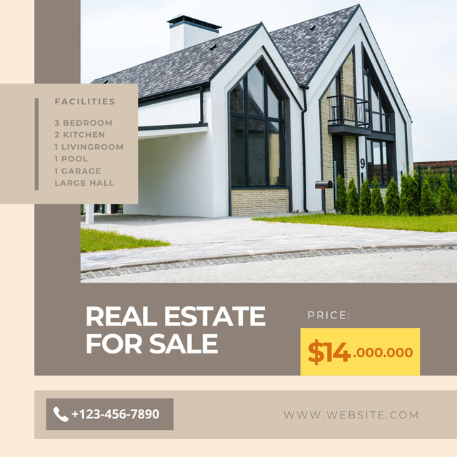 Ontwerpsjabloon van Animated Post van Real Estate for Sale