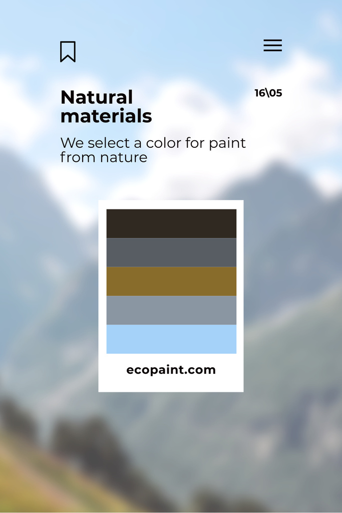 Plantilla de diseño de Color for Paint from Nature Pinterest 