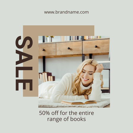 Sale On An Range of Books Instagram Design Template