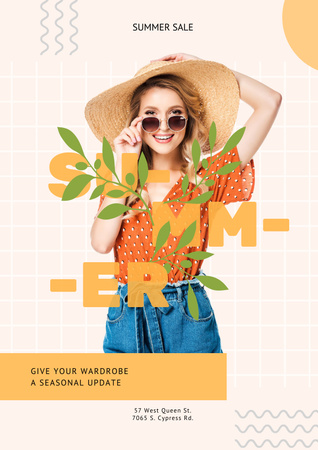 Summer Fashion Poster tervezősablon