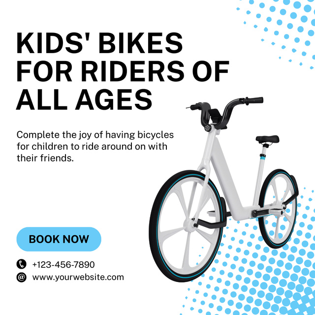 Kids' Bikes Promotion Instagram Design Template