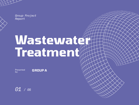 Wastewater Treatment Report Presentation tervezősablon