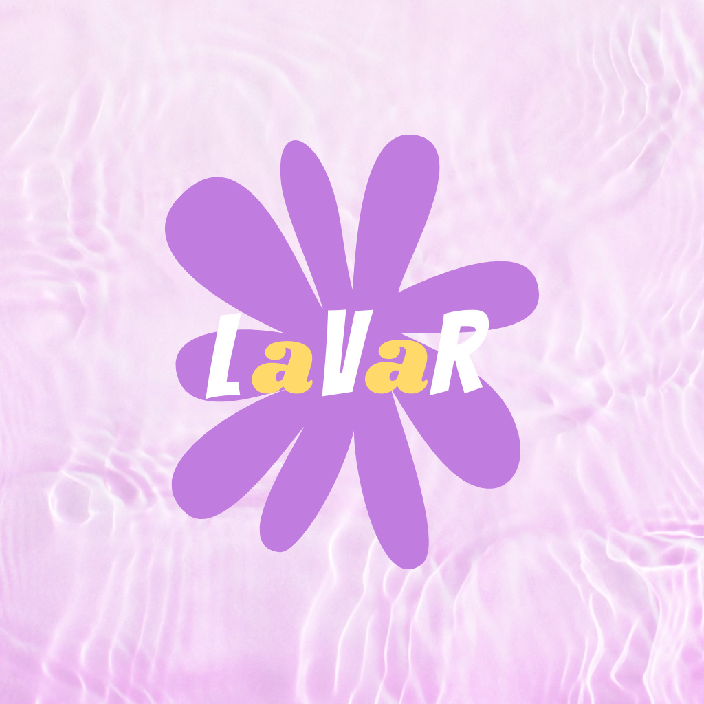 Flower Shop Emblem with Purple Petals Logo Tasarım Şablonu