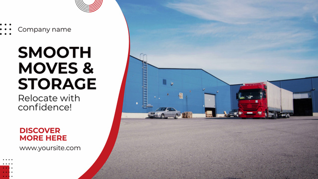 Professional Moving And Storage Services Offer With Slogan Full HD video Design Template