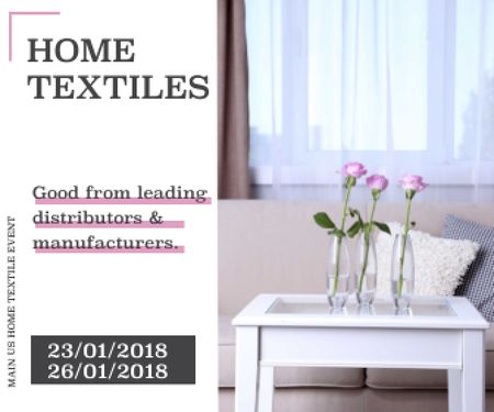 Ontwerpsjabloon van Large Rectangle van Home textiles global tradeshow