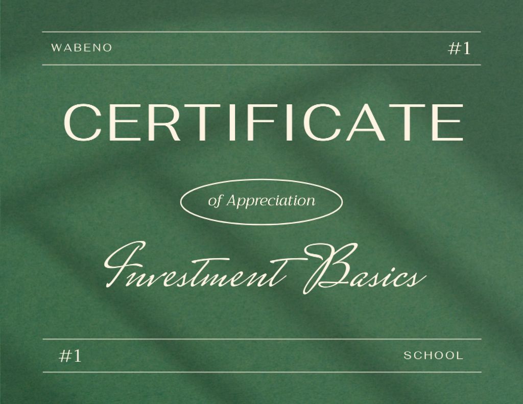 Achievement Award in Business School Certificate – шаблон для дизайну