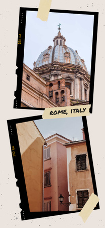Rome old buildings view Snapchat Geofilter Tasarım Şablonu