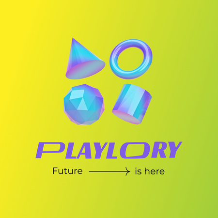Ontwerpsjabloon van Logo van gaming store ad met heldere symbolen