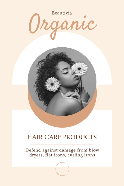 Template di design Organic Beauty Care Products for African American Hair Pinterest