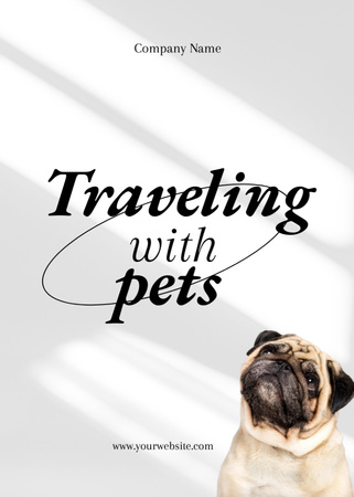 Platilla de diseño Travelling Tips Ad with Cute French Bulldog Flayer