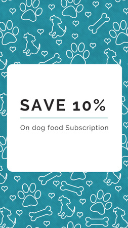 Dog Food Subscription Discount Offer Instagram Story Design Template