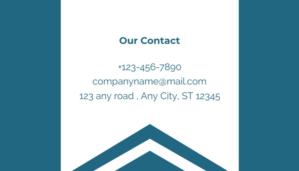 Template di design House Building Services Ad on Blue Business Card US