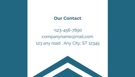 House Building Services Ad on Blue Business Card US Design Template