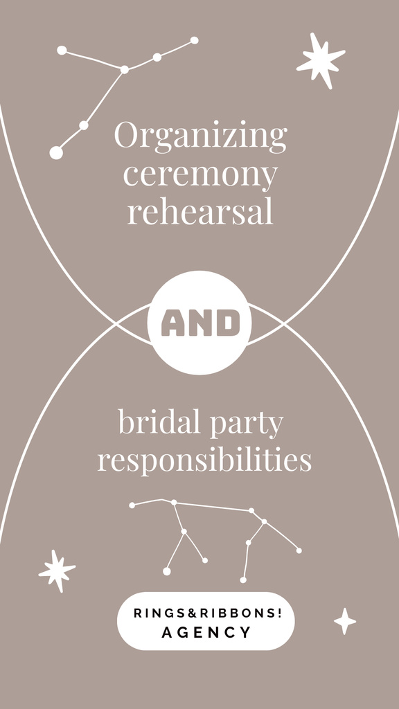 Ontwerpsjabloon van Instagram Story van Wedding Rehearsal Ceremony Organizing Services