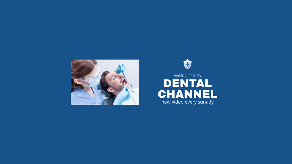 Ontwerpsjabloon van Youtube van Promotion of Dental Blog