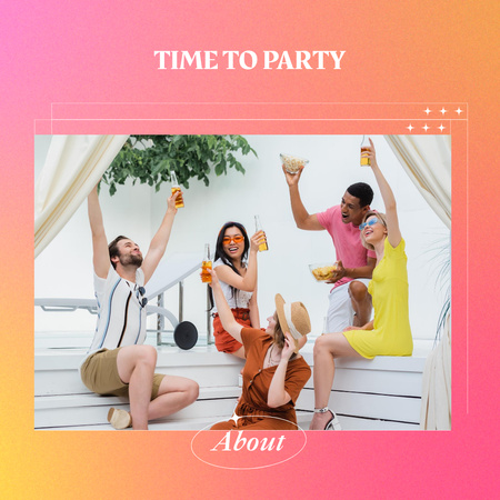 People holding Summer Cocktails Instagram Design Template