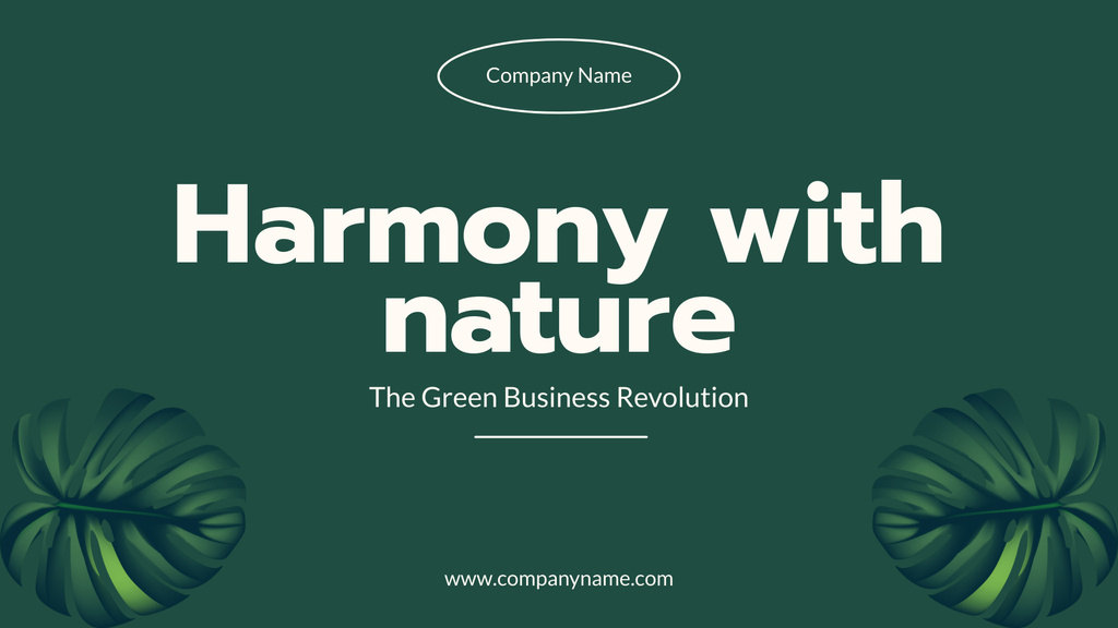 Plantilla de diseño de Revolutionary Business Plan for Eco-Friendly Business Presentation Wide 