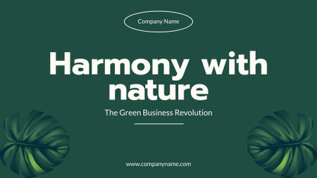 Platilla de diseño Revolutionary Business Plan for Eco-Friendly Business Presentation Wide