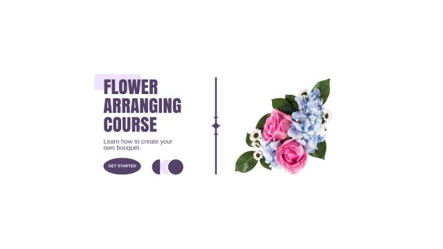Designvorlage Training Course on Making Spectacular Flower Arrangements für Youtube