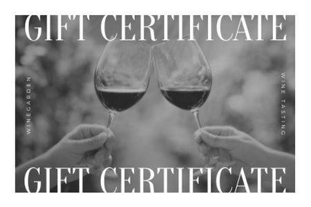 Designvorlage Wine Tasting Announcement für Gift Certificate
